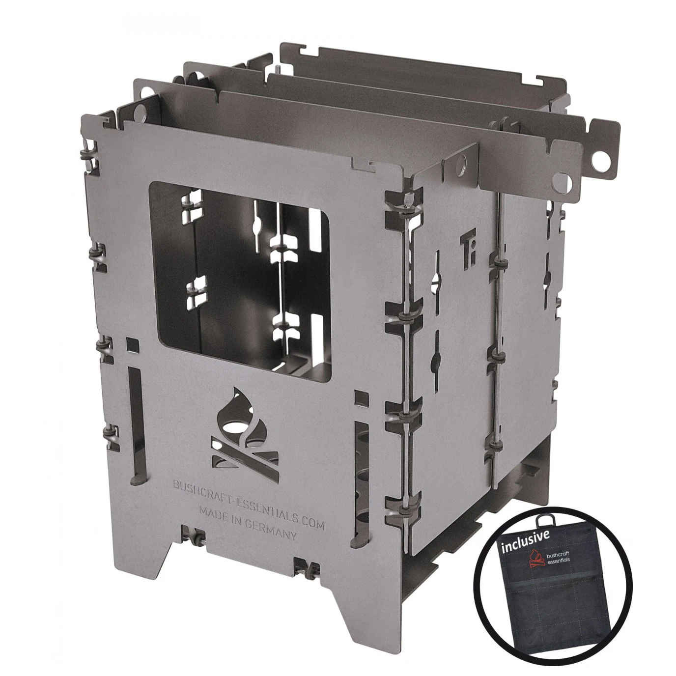 Bushcraft Essentials - Bushbox LF Titanium - Réchaud à Combustible Sec